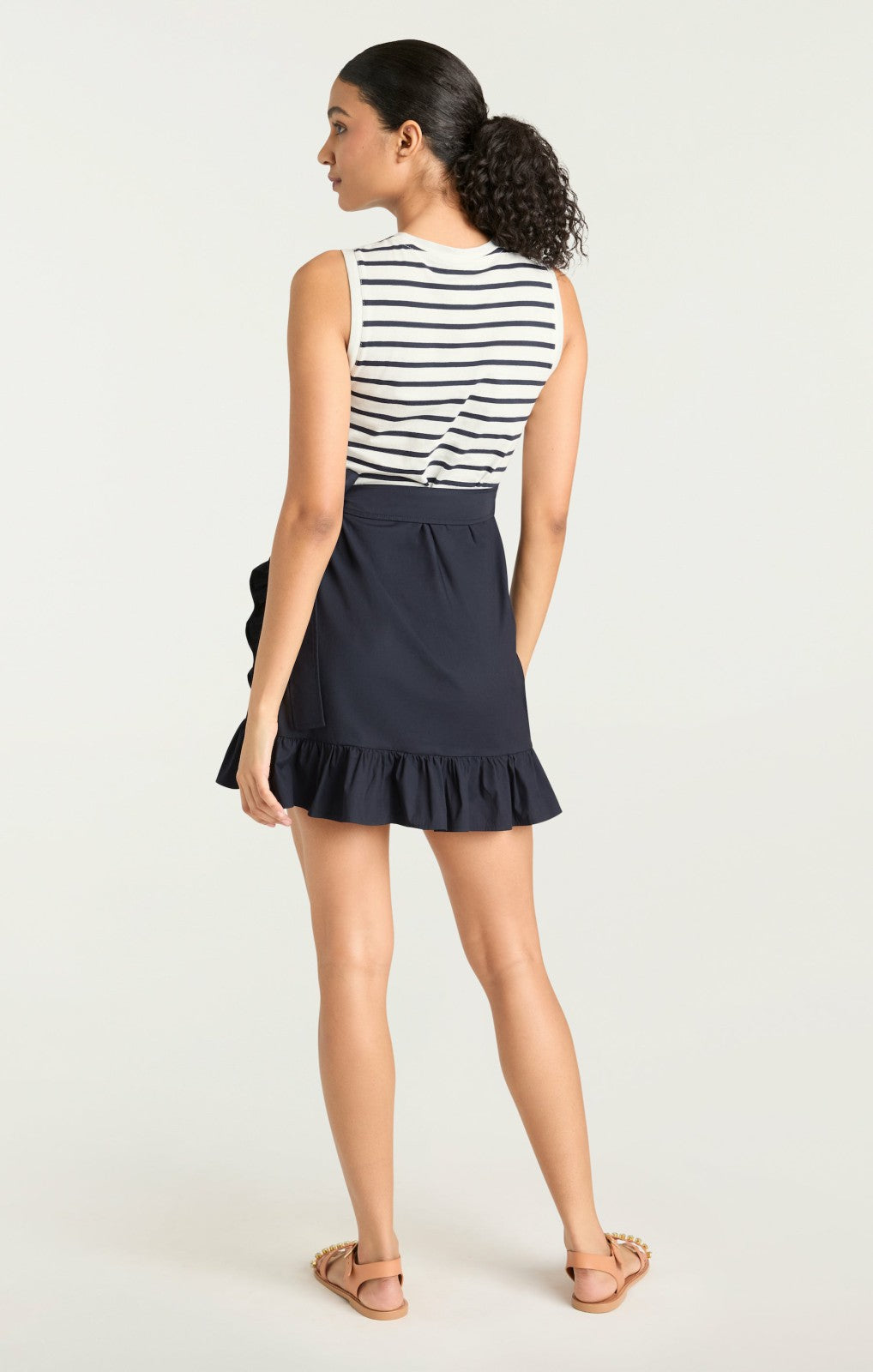Stripe Mahlia Dress Navy/Navy