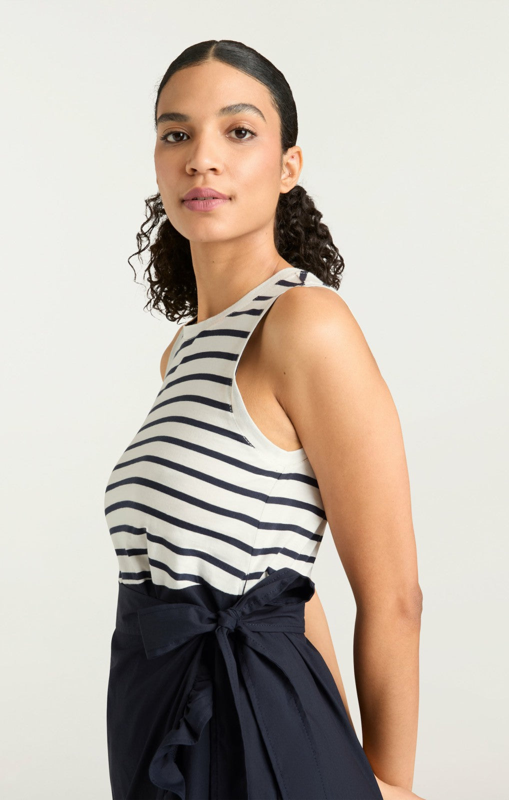 Stripe Mahlia Dress Navy/Navy
