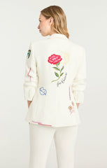 Summer Love Scrunched Cheyenne Blazer Ivory/Multi
