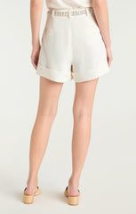 Rhinestone Belt Ester Short Ivory